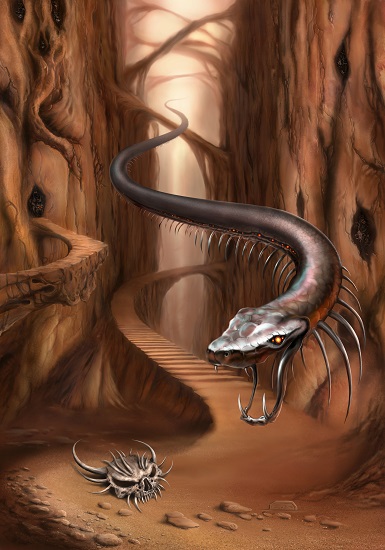 Happy woman hiker in a misty forest